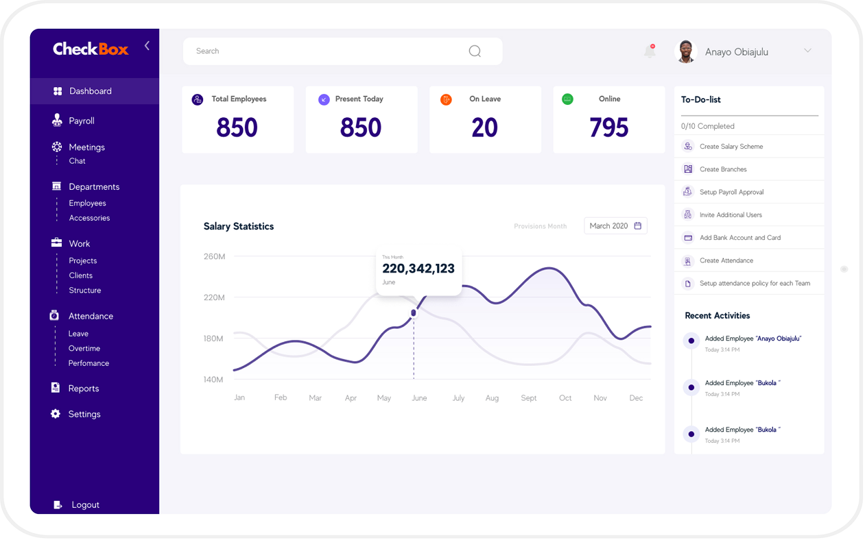 Main Dashboard